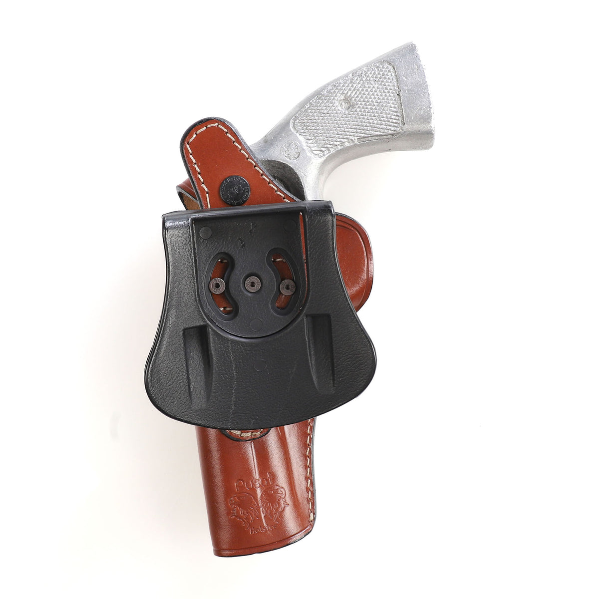 Smith Wesson 586 L Frame 6 Shot Leather Paddle Belt Holster