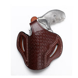 Smith Wesson Model 60 Leather OWB 3 BBL Basket Weave Holster - Pusat Holster