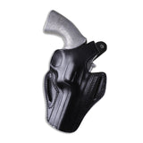Premium Black leather OWB holster fits Colt Python 4 & 4.25 inch. 2-slot thumb break design for secure carry by Pusat Holster