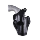 Full-grain vegetable-tanned black leather for Colt Python 4 & 4.25 inch. Artisan-crafted OWB belt holster by Pusat Holster