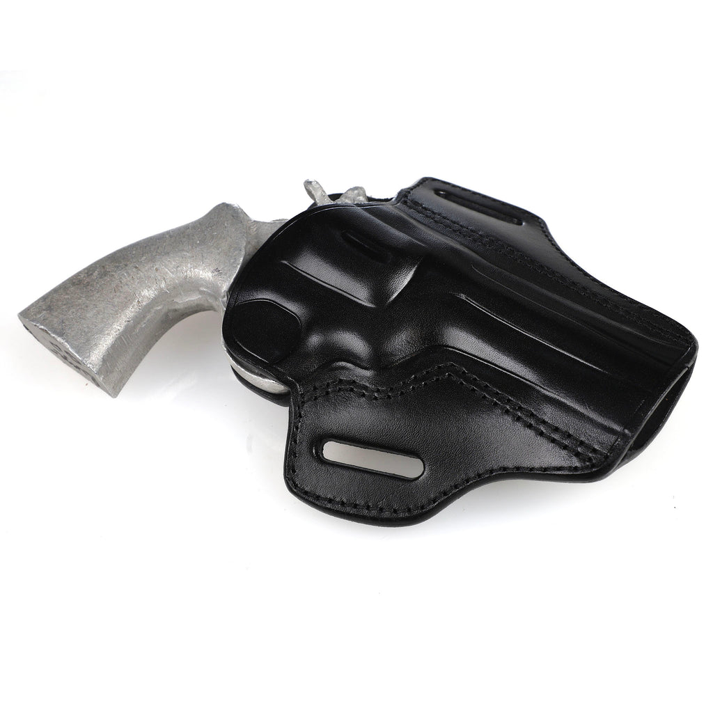 Leather OWB Holster For Colt Python 4 Inch Revolver - Fast Draw, Right Hand, 100% Genuine Calfskin