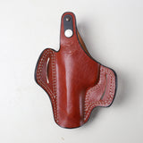 Handmade Brown Leather 2-Slot Pancake Holster with Forward Tilt for Beretta 92 Series and M9 | Pusat Holster