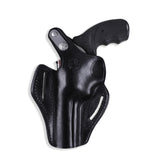 Close up of Solid Brass Snap and Secure Thumb Break on Leather Holster for EAA Windicator