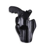 Outside the Waistband Black Leather Holster with Stable 2-Slot Belt Loops for EAA Windicator