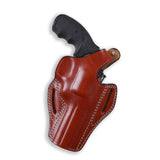 Pusat Holster Brown Leather OWB Holster for EAA Windicator 4 Inch - fits .357 Mag and .38 Spl