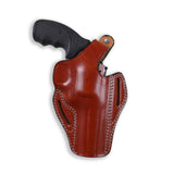 Outside the Waistband Brown Leather Holster with Stable 2-Slot Belt Loops for EAA Windicator