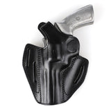 Pusat Holster Ruger GP100 4.20 Inch Leather 3-Slot Thumb Break OWB Holster - Standard and Cross Draw Carry - Brown