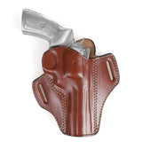 Pusat Holster Ruger GP100 4.20 Inch Leather Open Top OWB Holster - Quick Draw Leather Case - Brown