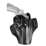 Pusat Holster Ruger GP100 4.20 Inch Leather Open Top OWB Holster - Quick Draw Leather Case - Black