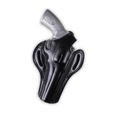 Pusat Holster Premium Black Leather OWB Pancake Holster for Ruger GP100 5-Inch Barrel