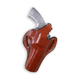 Pusat Holster Premium Brown Leather OWB Pancake Holster for Ruger GP100 5-Inch Barrel