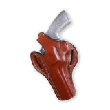 Pusat Holster Premium Brown Leather OWB Pancake Holster for Ruger GP100 5-Inch Barrel Left Hand