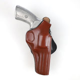 Pusat Holster Ruger GP100 4.20 Inch Leather Paddle OWB Holster - Quick-Release On-Off Design - Brown