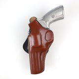 Pusat Holster Ruger GP100 4.20 Inch Leather Paddle OWB Holster - Quick-Release On-Off Design - Brown