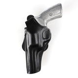 Pusat Holster Ruger GP100 4.20 Inch Leather Paddle OWB Holster - Quick-Release On-Off Design - Black