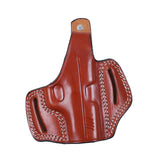 Pusat Holster Black Leather OWB Pancake Holster for Smith and Wesson CSX 3.1-Inch Brown