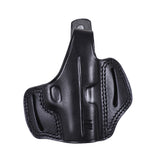 Pusat Holster Black Leather OWB Pancake Holster for Smith and Wesson CSX 3.1-Inch Black