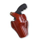 Pusat Holster Brown Leather OWB Holster for Taurus Tracker 627 669 and 689 - 4 Inch Barrel .357 Magnum