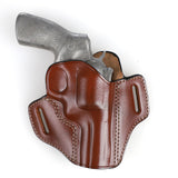 Pusat Holster Ruger GP100 3 Inch Leather Open Top OWB Holster - Quick-Draw Concealment - Brown