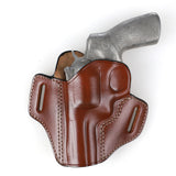 Pusat Holster Ruger GP100 3 Inch Leather Open Top OWB Holster - Quick-Draw Concealment - Brown