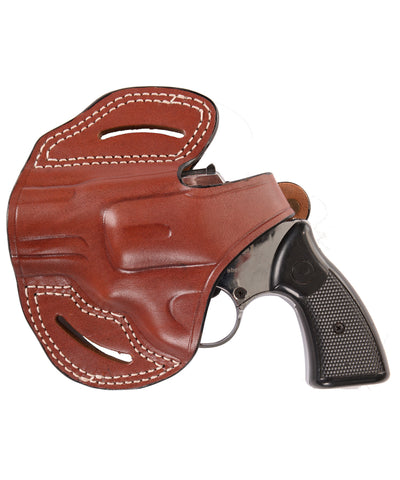 Left Hand Leather OWB Holster For Colt Cobra .38 Special 2" Revolver - Bull Leather Belt Holster