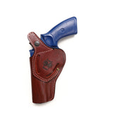 Ruger GP100, Security Six, Service Six 357 MAG 6 Round Revolver Leather Cross Draw 4 BBL Holster - Pusat Holster