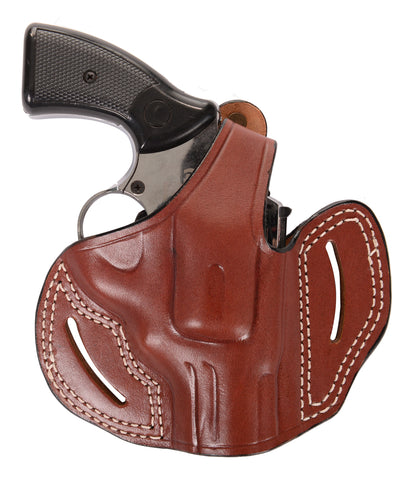 RUGER GP100 357 MAG. 4.2 BARREL, formed BROWN leather RIGHT HAND owb holster RUGER GP100 357 MAG. 4.2 BARREL, formed BROWN leather RIGHT HAND owb holster